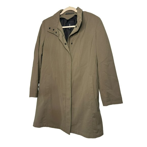 London Fog Ladies Army Green Zip Up Casual Trench Coat/Jacket Size Small Regular - Picture 3 of 7